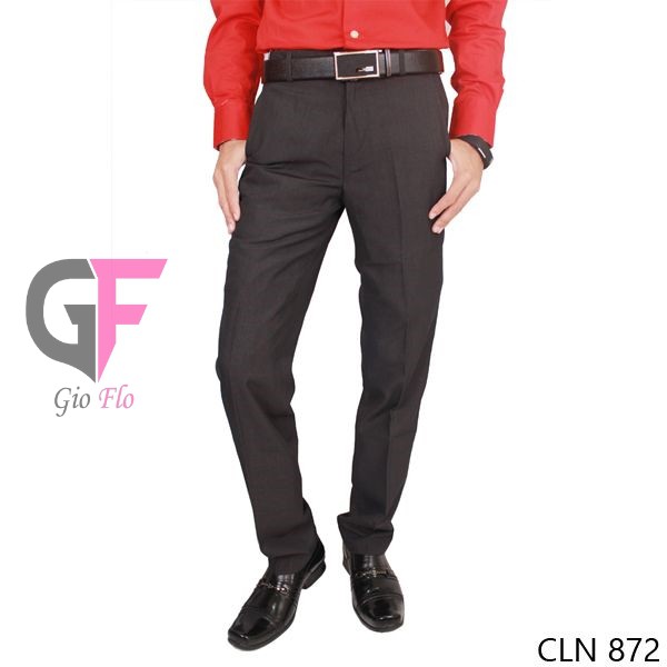 GIOFLO Celana Modis Pria Kantoran Panjang Slim Dark Grey / CLN 872