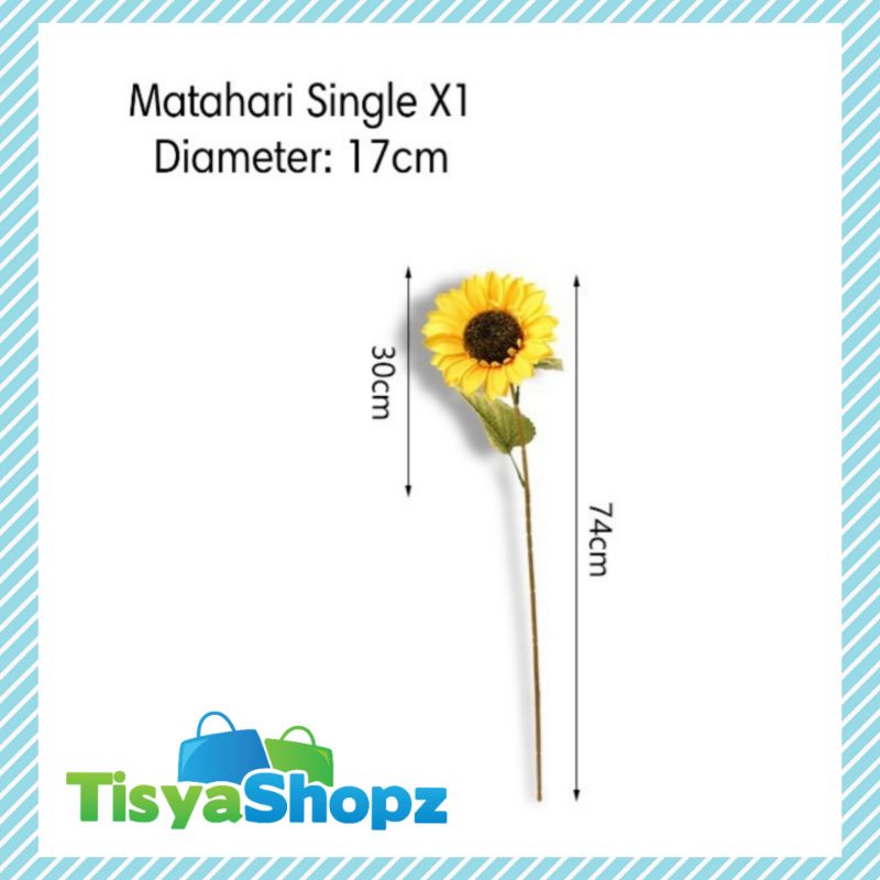 Sunflower Jumbo / Bunga Matahari Besar Artificial Bunga Plastik [ TANPA POT ]-4