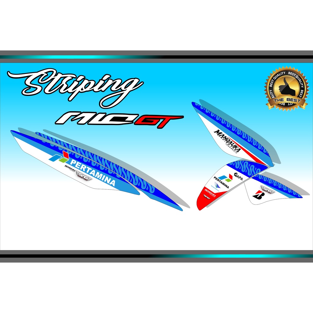 STIKER STRIPING MOTOR MIO GT VARIASI PETRONAS - MANDALIKA