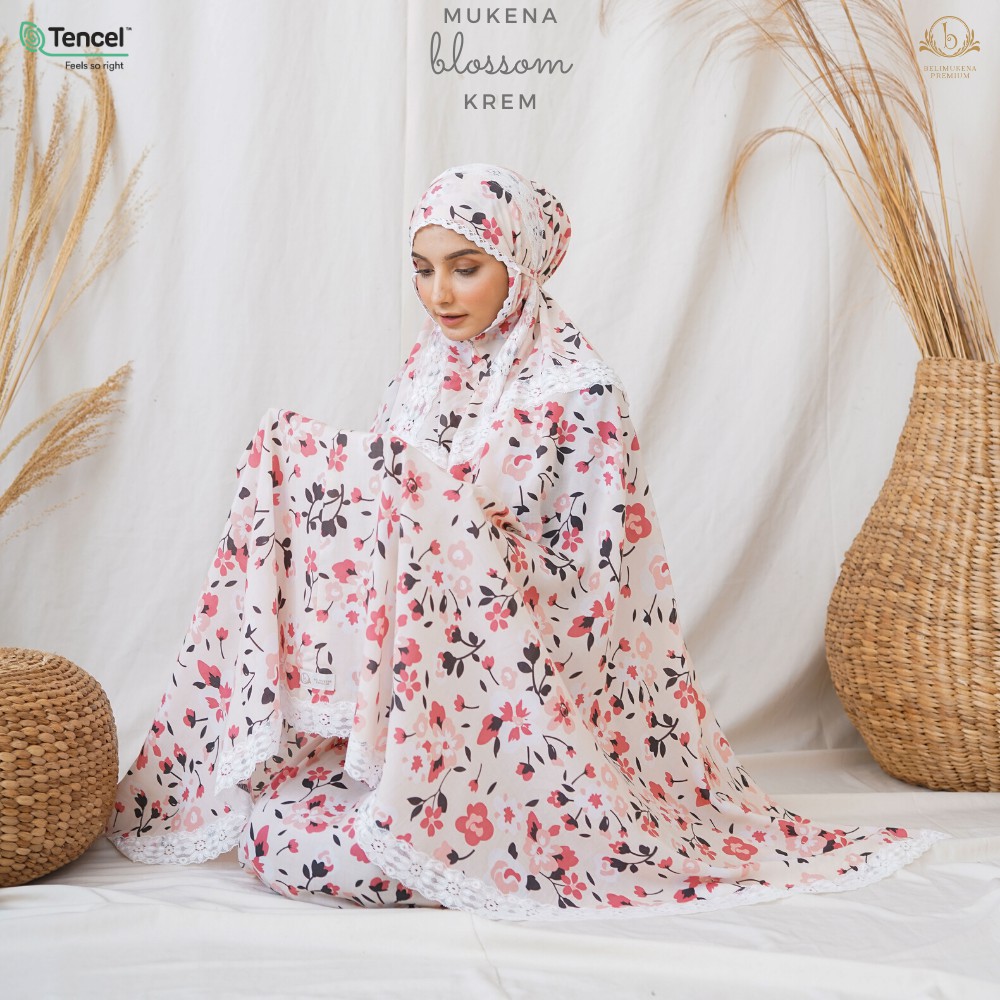 Mukena Blossom Krem - Mukena 2 in 1