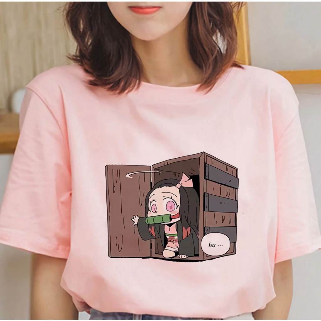 Tshirt Nezuko on Bags Anime Manga Demon Slayer Kimetsu No Yaiba