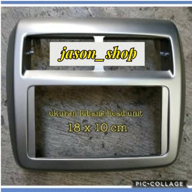 Jual Frame Tape Panel Tape Frame Head Unit Warna Silver Utk Agya Ayla