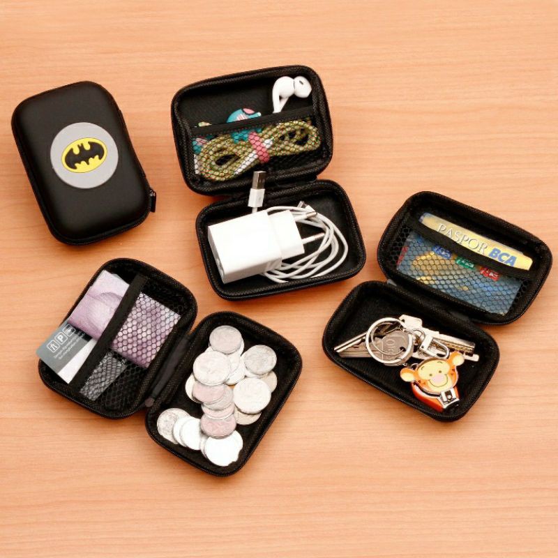 PVC PERSEGI PANJANG - Dompet Headset/ Dompet Carger / Dompet Koin