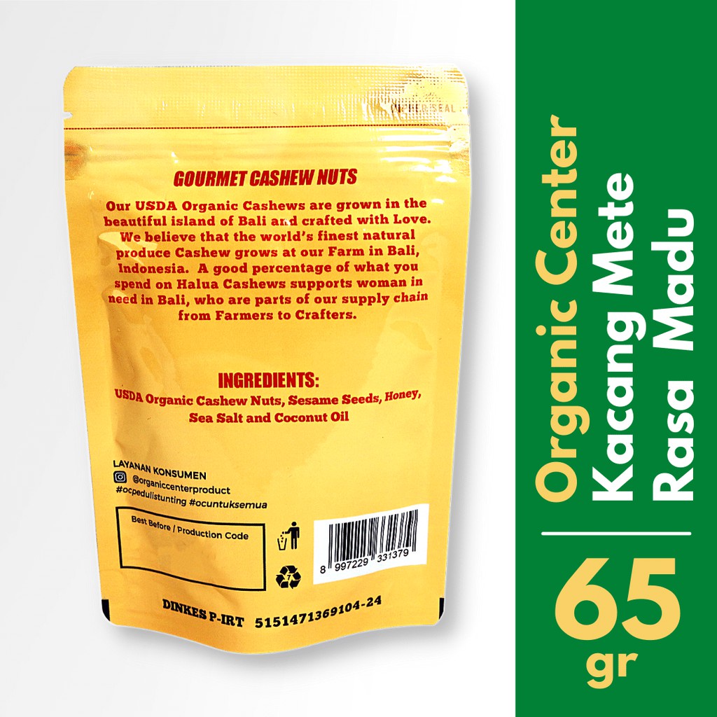 Organic Center - Cashew nuts Sesame 65gr