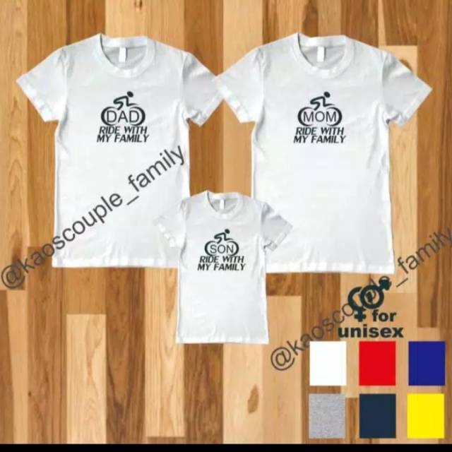 TSHIRT KAOS BAJU SEPEDA COUPLE-KAOS COUPLE GOWES KELUARGA FAMILY DISTRO CUTTON