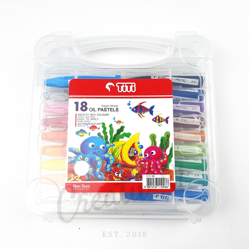 

Titi Crayon Oil Pastel 18 Warna Case