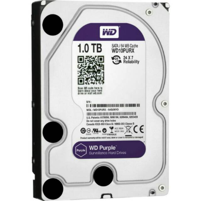 Harddisk (HDD) Internal CCTV WD Purple 3.5&quot; 1TB CCTV