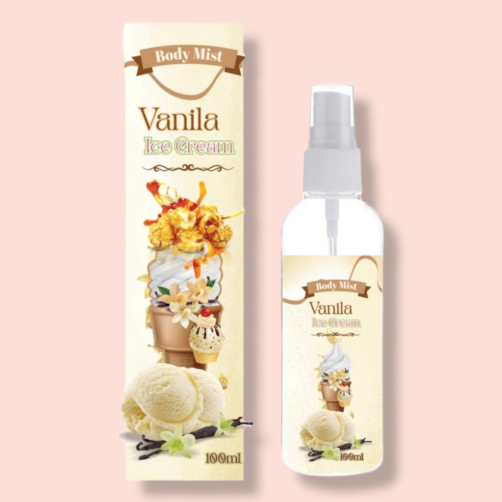 Kanzo - [BPOM] Parfum Body Mist Vanila 100ml Premium / Parfum Vanilla Ice 100ml Unisex / Body Mist Vanilla 100ml Best Seller