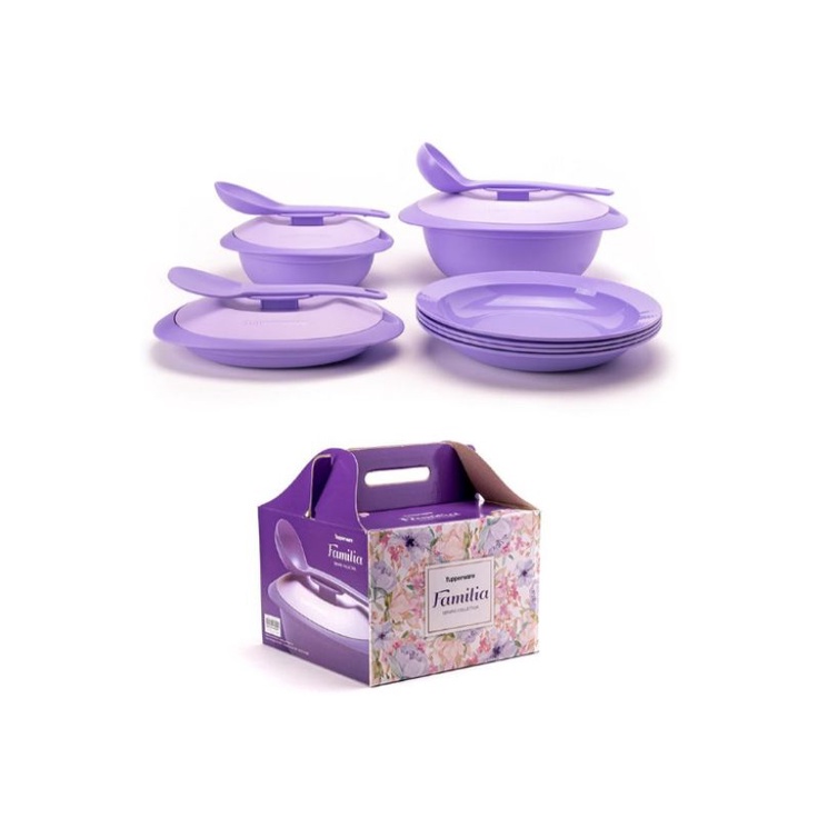 FREE ONGKIR  SET FAMILIA COLLECTION TUPPERWARE/ WADAH SAJIAN MAKANAN KESAN MEWAH COCOK UNTUK MAKAN B