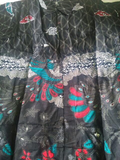 Kemeja Batik Pria Lengan Pendek Batik Size M L Xl Xxl  Bswart Hrb026 Kenongo Hem Panjang Padi