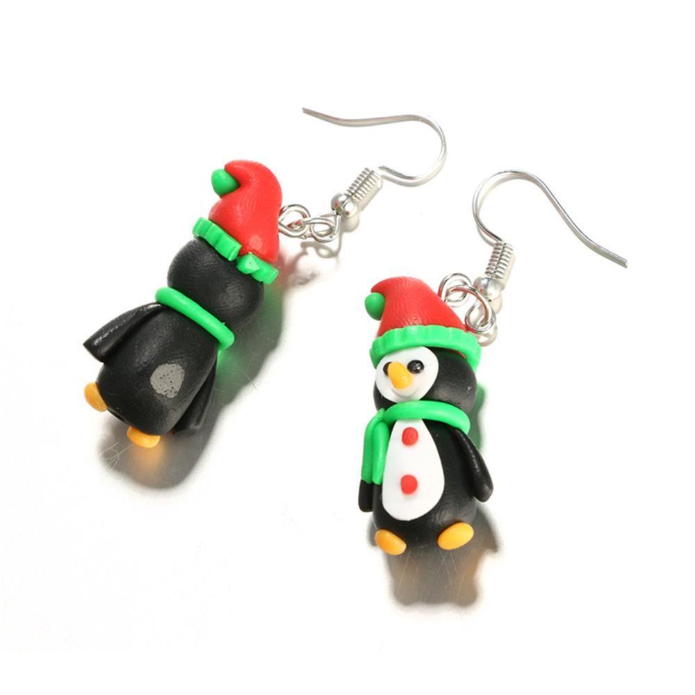 Lily 1pasang Anting Natal Hadiah Xmas Lovely Handmade Polymer Clay