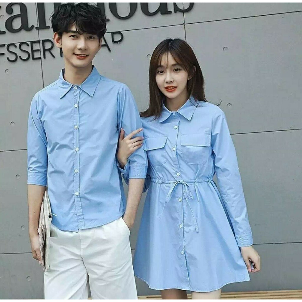COUPLE DENIM LOVE / BAJU COUPLE MURAH / BAJU COUPLE MODEL BARU / BAJU COUPLE KEKINIAN / KEMEJA COUPL