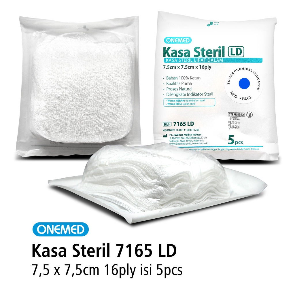 Kasa Steril 7165 LD OneMed 7.5x7.5cm 16 ply 5 pcs OM