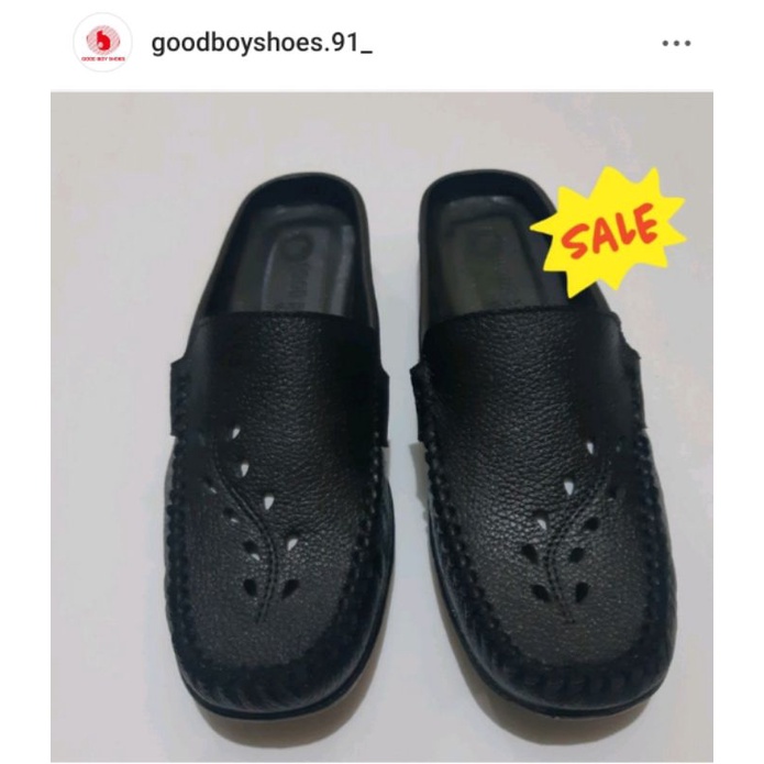 Goodboy sandal sepatu bustong wanita kulit asli casual.