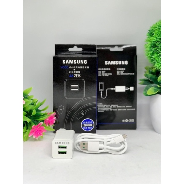 Charger Vooc 2usb Samsung Oppo Vivo Charger Branded 4A Vooc