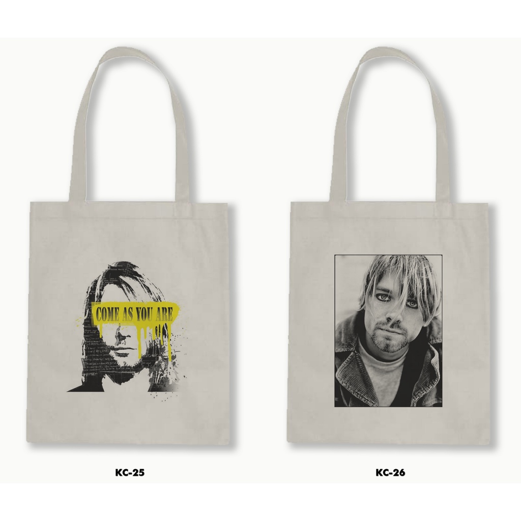 TOTE BAG BLACU - KURT COBAIN / NIRVANA 02