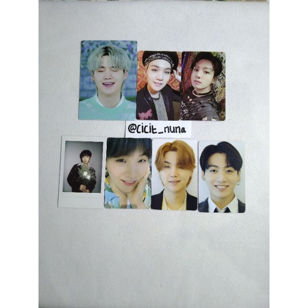BUNDLE PHOTOCARD MPC SUGA PTD 04/04 SUGA JUNGKOOK SEASON GREETING 2022 SUGA DICON NO 5 NO 8 JUNGKOOK