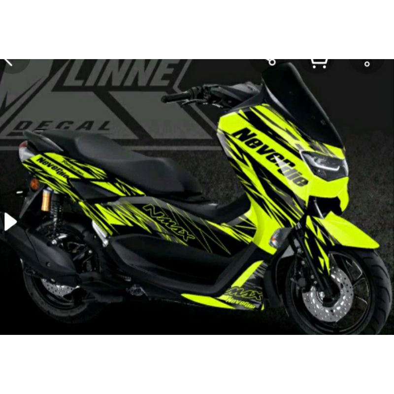 decal new nmax 155 facelift grafis kuning lemon