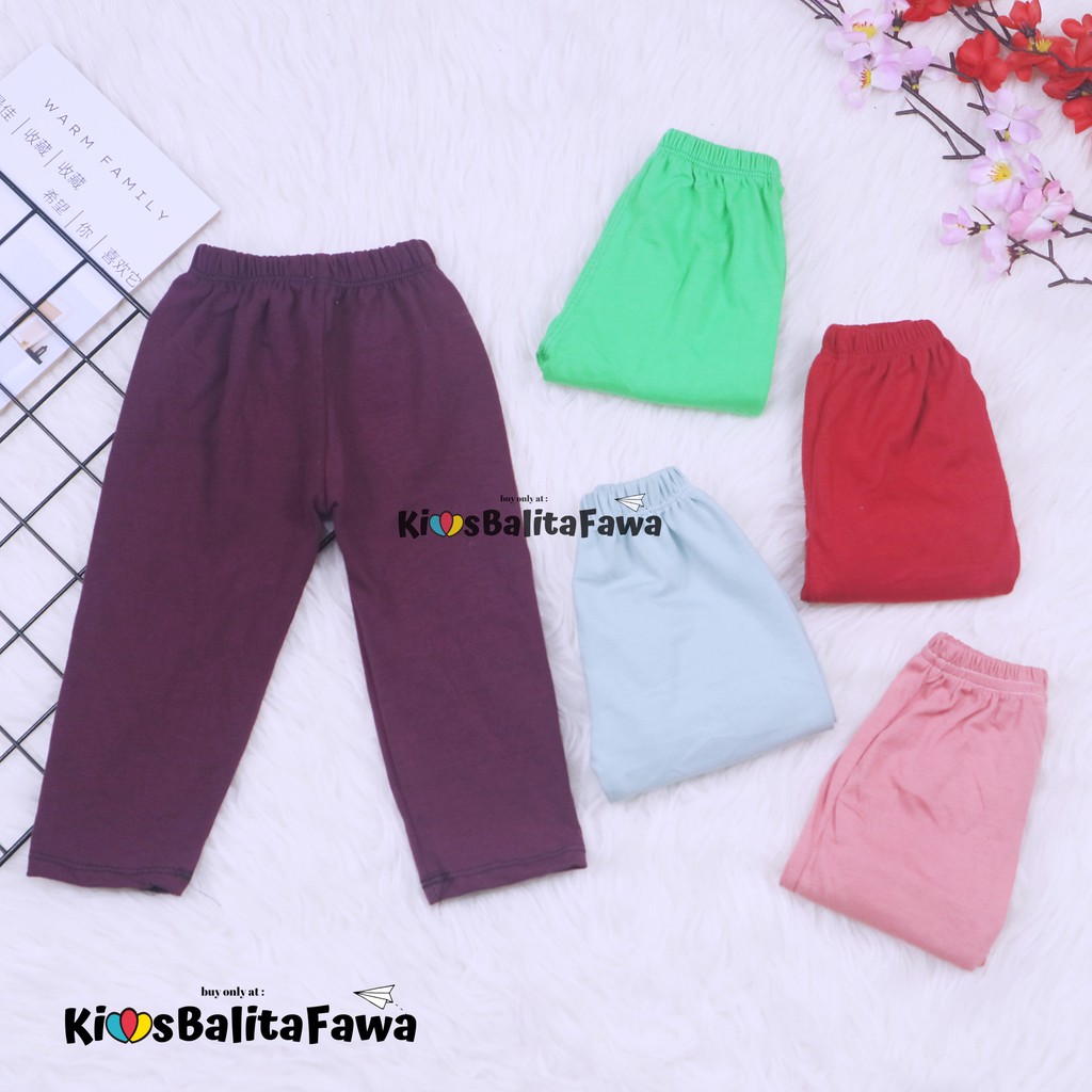 Legging Polos Bayi 3-12 Bulan/ Bahan Kaos Celana Panjang Lejing Bayi Anak Perempuan Grosir Murah babycinnamon