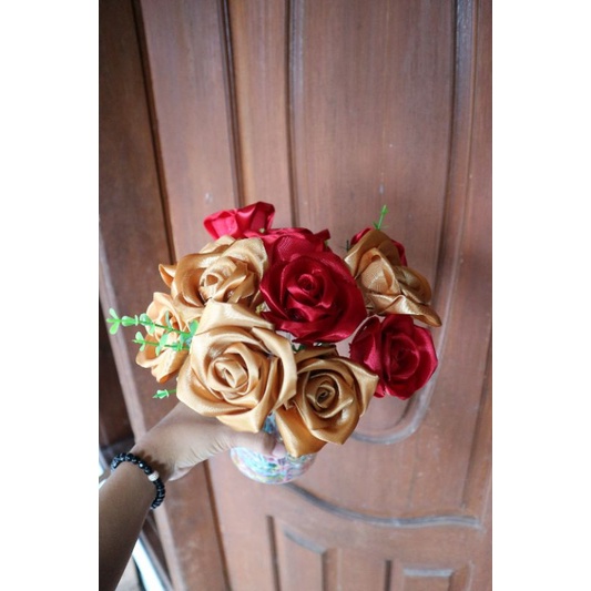 Bunga satin bijian / bunga bijian / bunga satin premium