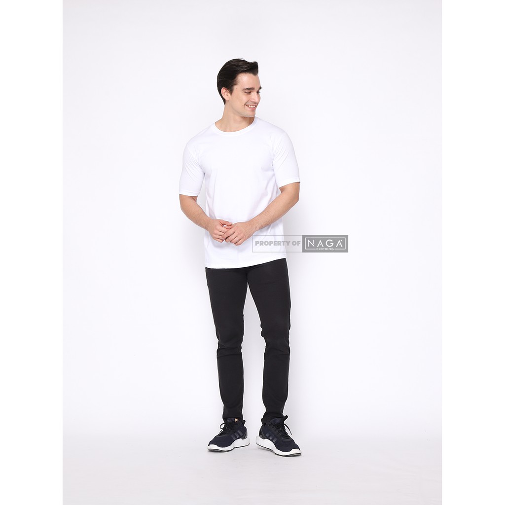  Naga  Clothing  Baju Kaos  Polos  Putih 1000 Cotton Combed 