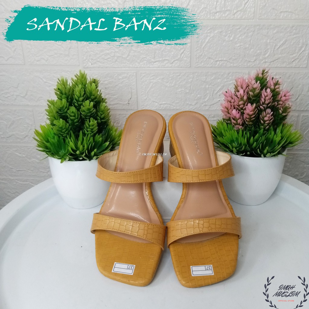 SENDAL WANITA SENDAL SELOP PINEAPLE ORI 2 TALI COCOK UNTUK OOTD BISA COD