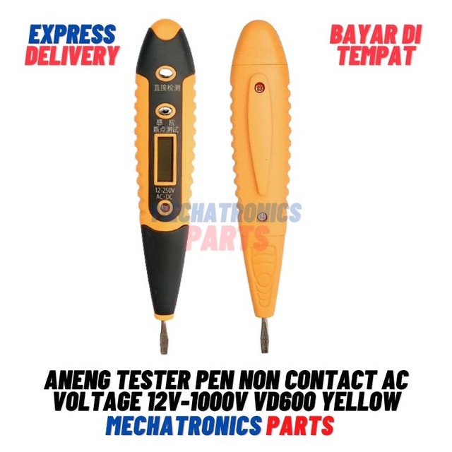 [5668] ANENG Tester Pen Non Contact AC Voltage Alert Detector 12V-1000V VD600 Yellow