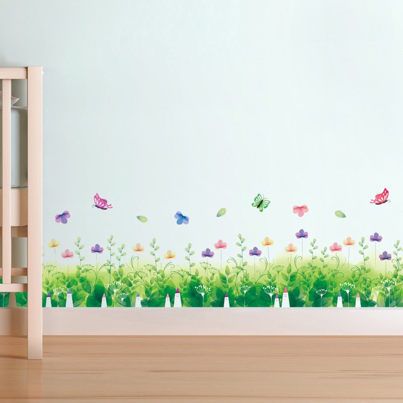 RELIZA WALL STICKER RUMPUT HIJAU GREEN GARDEN GRASS STIKER DINDING XL7183