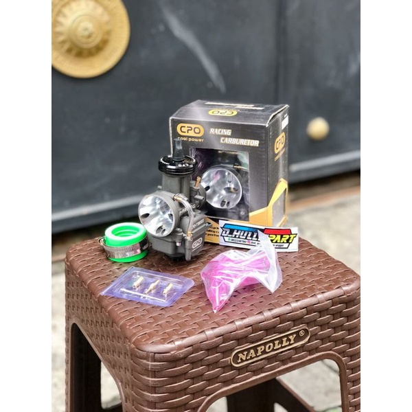 Karburator Carburator karbu PWK CPO ORIGINAL TUTUP BULAT set spuyer" & sambungan manipol