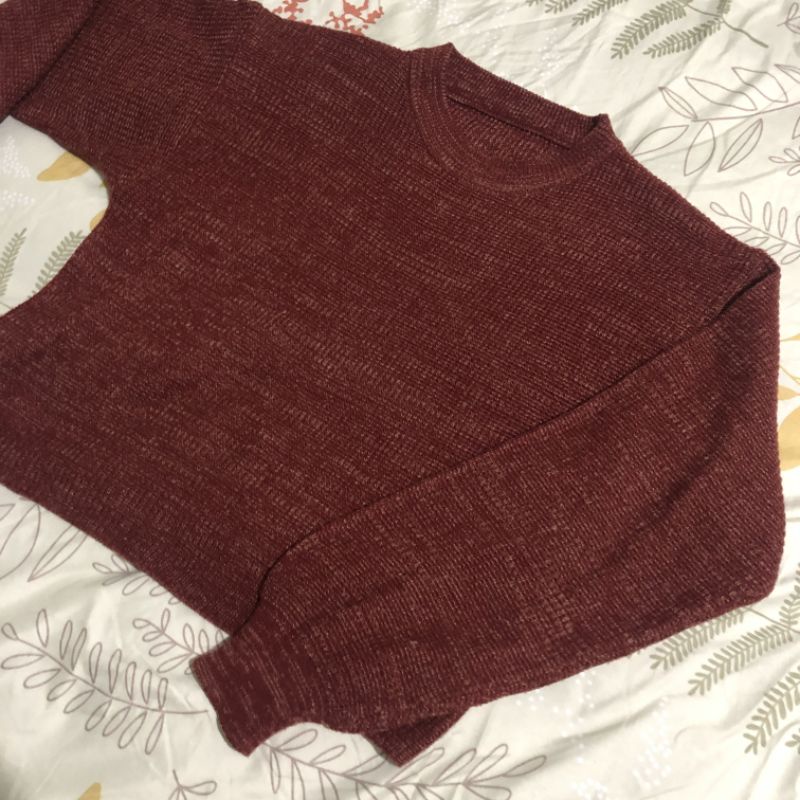 preloved sweater rajut lengan balon