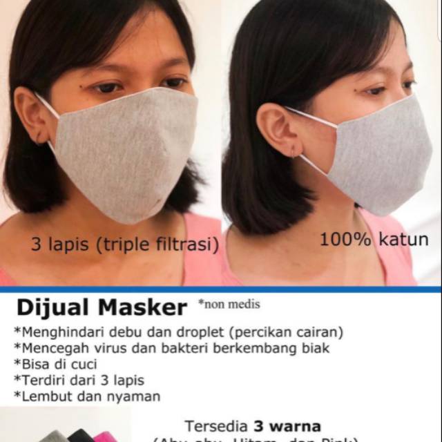 Masker bahan Katun HIGH QUALITY