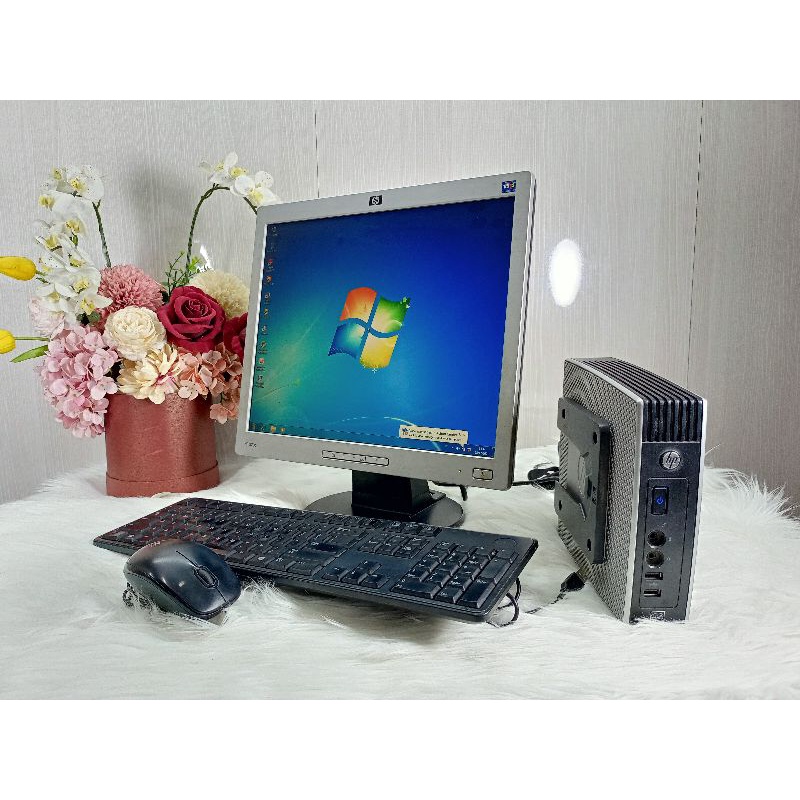 Pc Paketan Hp Think Clien T510 Via eden X2 u4200 Ram 4 GB DDR 3 HDD 160 GB Lcd 17 in Hp L1706 Kotak Second Bergaransi