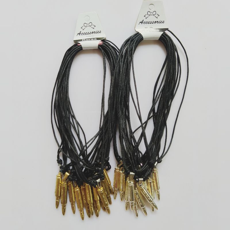 (Perlusin) Kalung Tali Liontin Metal Isi 12pcs