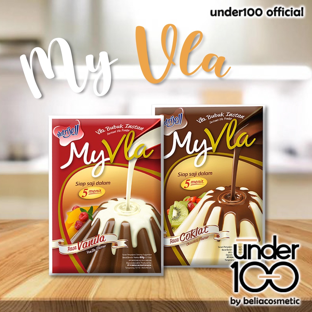 ❤ Under100 ❤ My Vla Bubuk Instan Pudding Puding Powder Pelengkap Cokelat | Vanila Myvla BPOM Halal