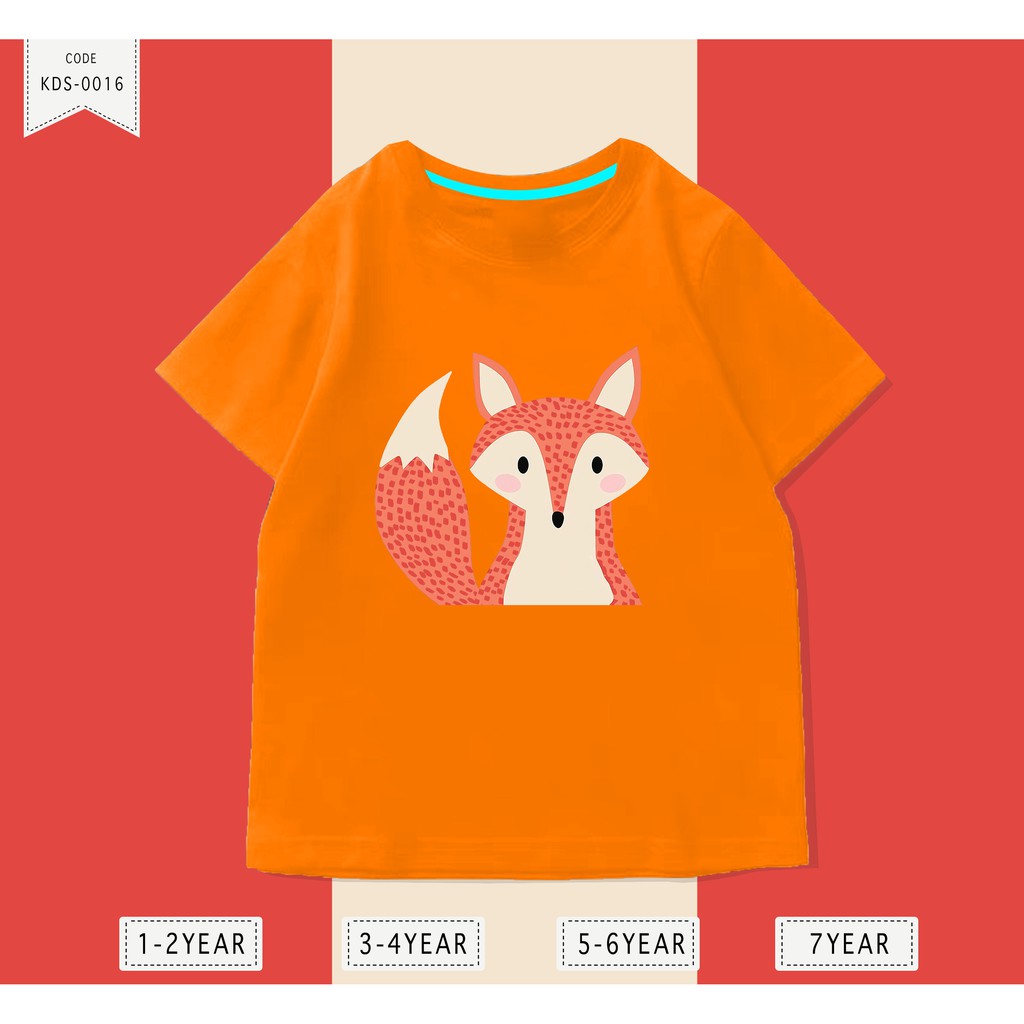 Baju Anak T-rex fox/ Kaos Anak Distro DTF Anak Laki Laki dan Perempuan / Unisex / Motif kartun /kids