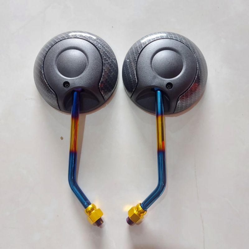 Spion scoopy new carbon tanggung tangkai twotone  motor honda yamaha