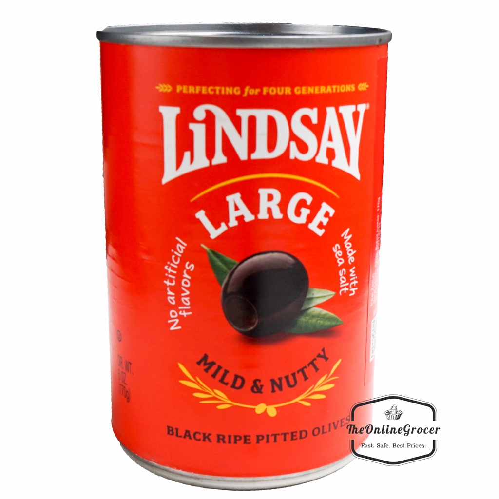Lindsay Large Black Ripe Pitted Olives – Buah Zaitun Hitam Besar 170gr