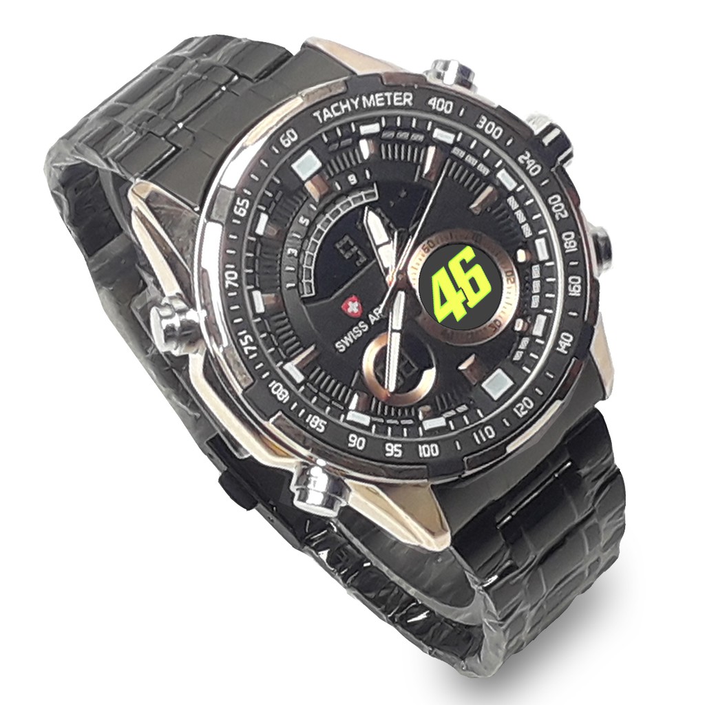 (EXCLUSIVE) Jam Tangan VALENTINO ROSSI 46 Rantai Double Time