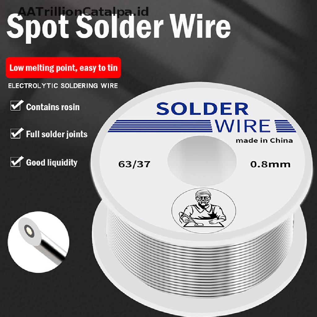 Aatrillioncatalpa 50g Kawat Solder Kemurnian Tinggi 0.8 / 1mm