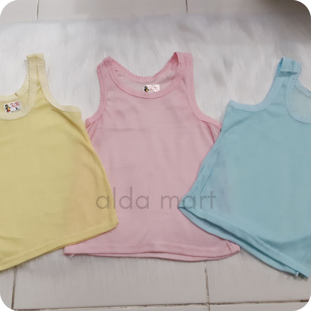 (3 Pcs) Kaos Dalam Bayi Warna Warni Kaos Singlet Kaos Kutang Kaos Bayi Baju Bayi