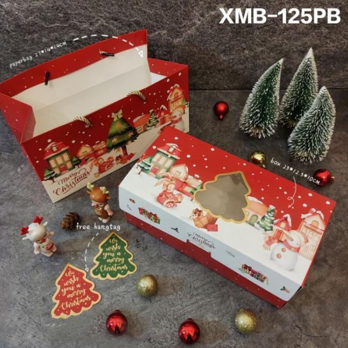 

BUNDLING BOX PAPERBAG NATAL KOTAK DUS CAKE CHRISTMAS PACKAGING HAMPERS SCS543D3