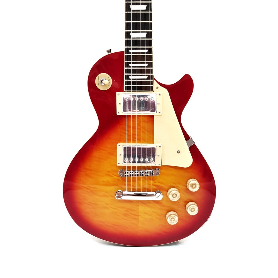 Gitar Elektrik Merk Gibson Les Paul Warna Sunburst Cherry Listrik LesPaul Bonus Tas dan Kabel Jack Murah Jakarta