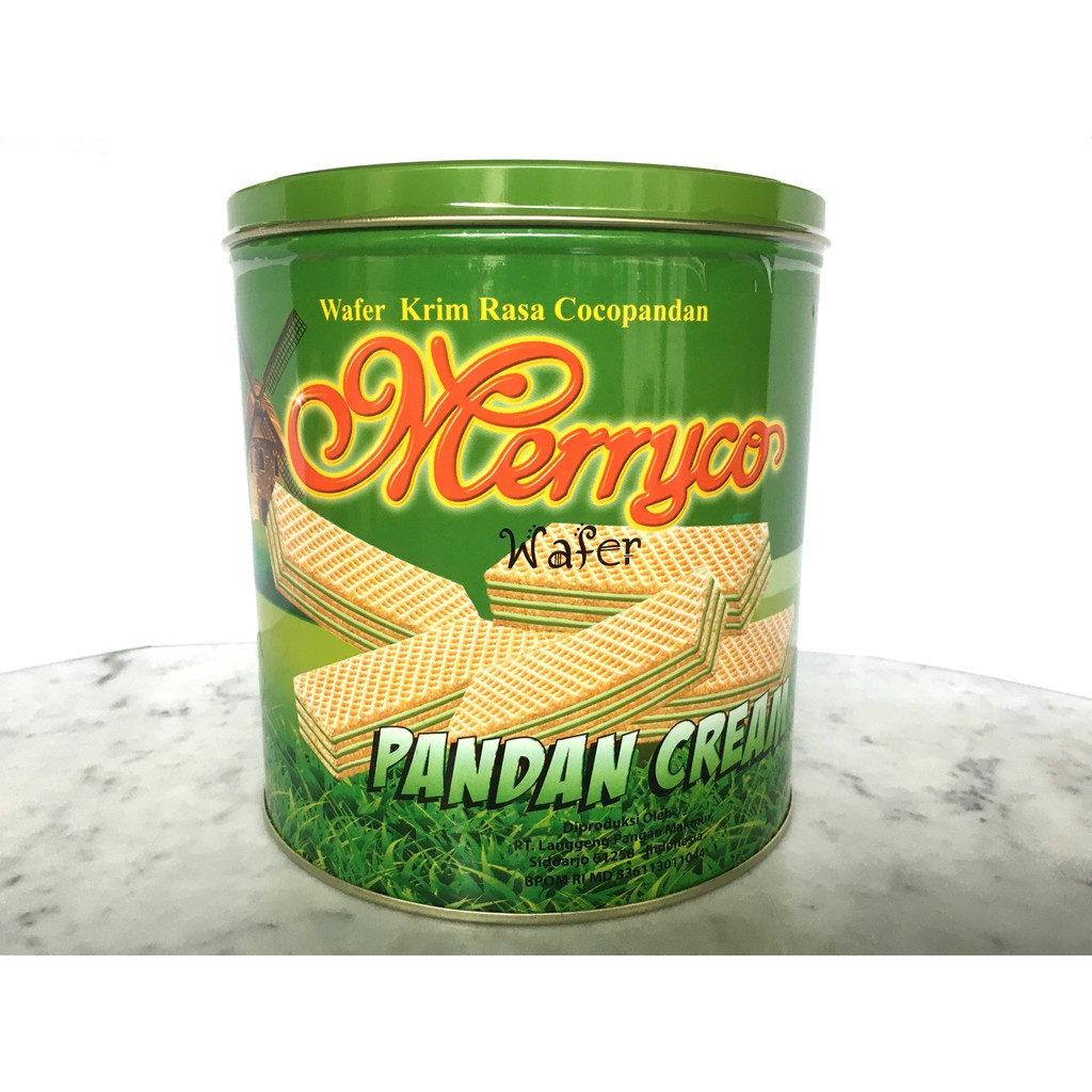 

MERRYCO WAFER CREAM KALENG KUE LEBARAN RASA PANDAN NIKMAT DAN BERGIZI