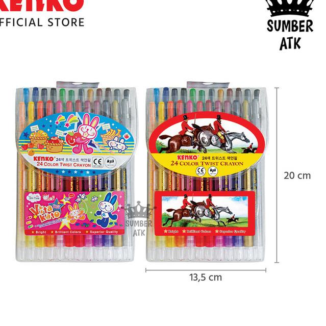 

Crayon Twist Kenko 24 COLOR TWIST CRAYON (PVC BAG) - 1 Set