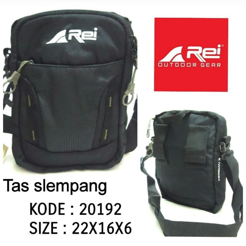 TAS SELEMPANG SLING BAG PRIA REI 20192 ORIGINAL REI WARNA HITAM TERBARU