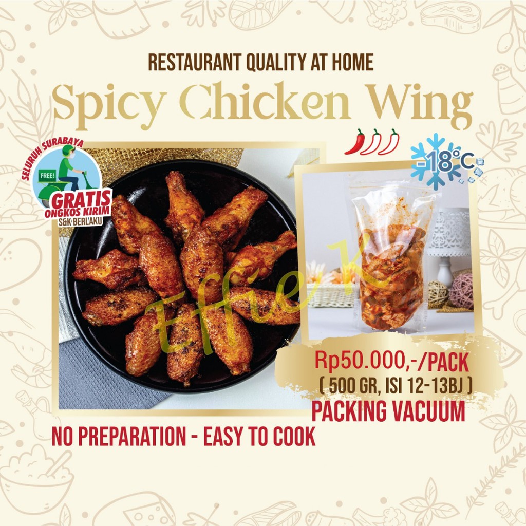 

Spicy Chicken Wings Frozen Halal