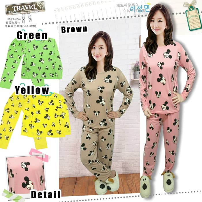 Daster - Piyama - Pajamas Baju Tidur Wanita / Piyama Wanita / Setelan Piyama / Mickey Mouse Produk