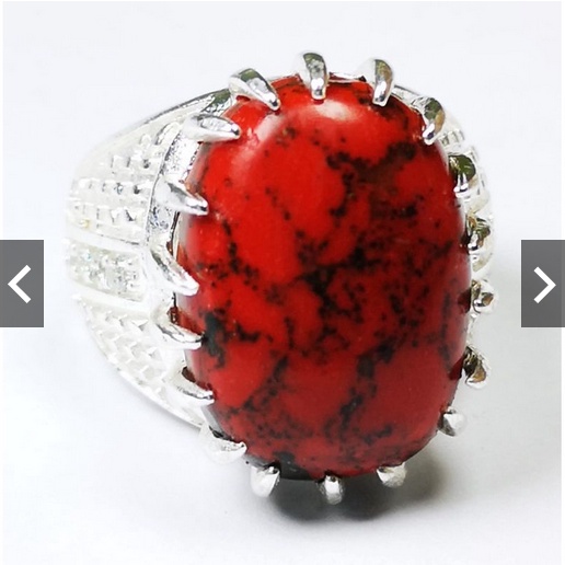 Batu akik pirus persia merah antik