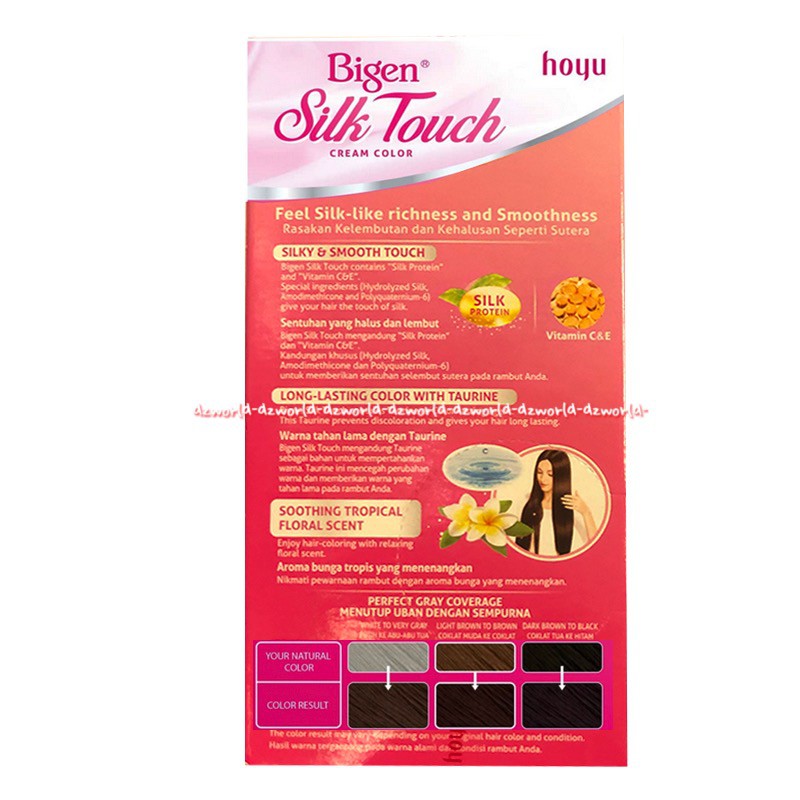 Bigen Silk Touch 5B Chocolate Brown Cream Colour Silk Protein Cat Rambut Warna Coklat Biggen Silktouch Coklat Krim