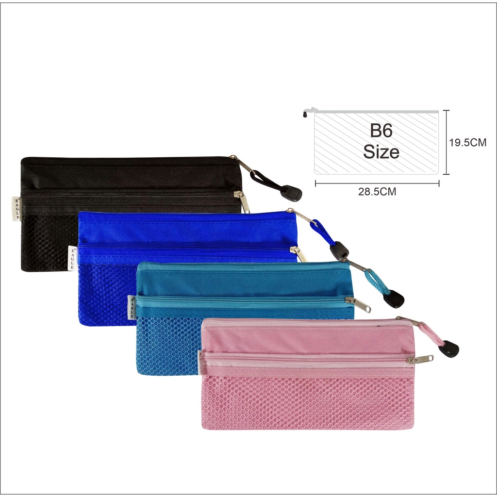

Map Zipper Pocket Document Bag Tas Dokumen Resleting Tempat Pensil Bon Bill Kertas B6 EAGLE